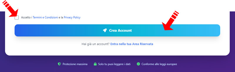 Conferma registrazione