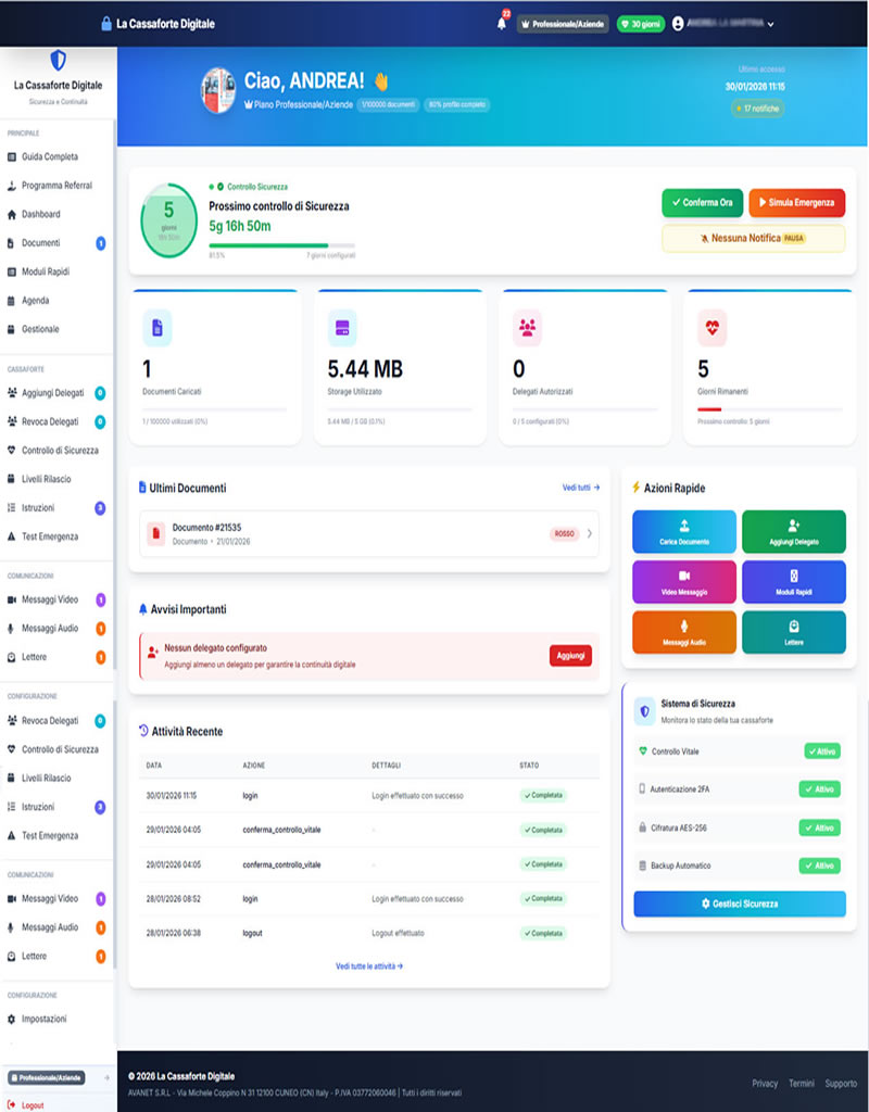 La Cassaforte Digitale - Proteggi le tue informazioni